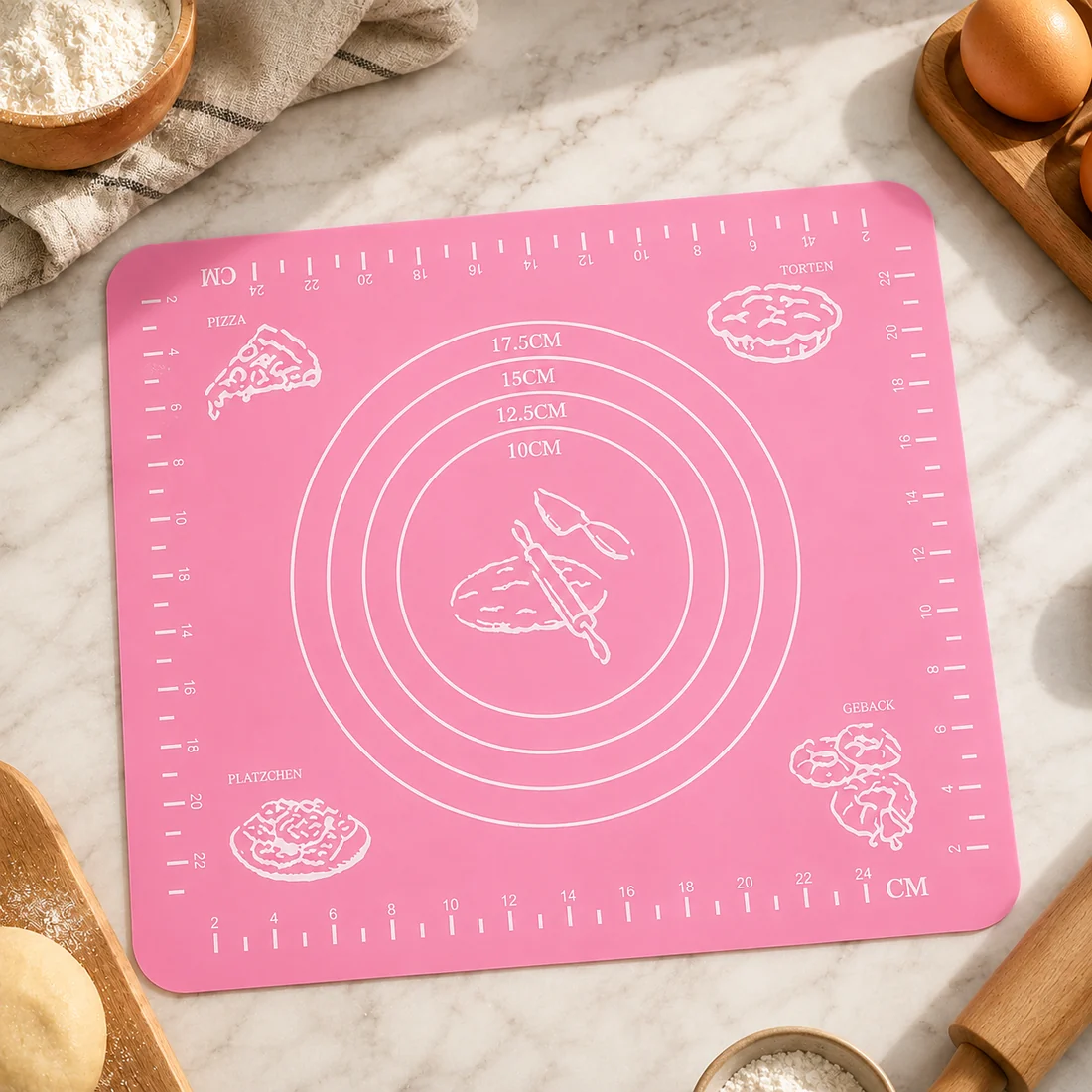 Silicone Baking Mat – Non-Stick with Measurement Guides