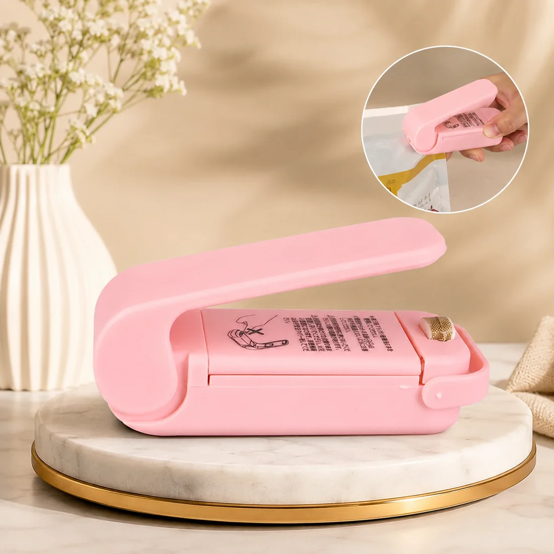 Mini Plastic Bag Sealer for Airtight Food Freshness