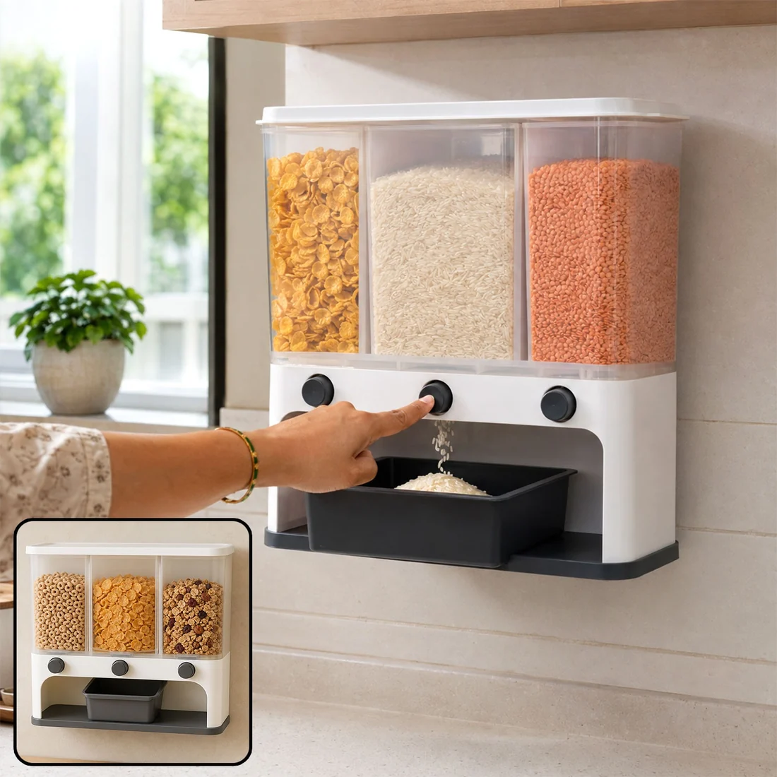 Dispenser – 3-in-1 Wall Mount Storage | CookAura