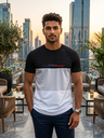 Men's Color Block Pattern Fashion Crew Neck Short Sleeve Quality T-shirt for all seasons