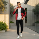 RED FULL SLEEVES NEW STYLE JACKET FOR MEN
